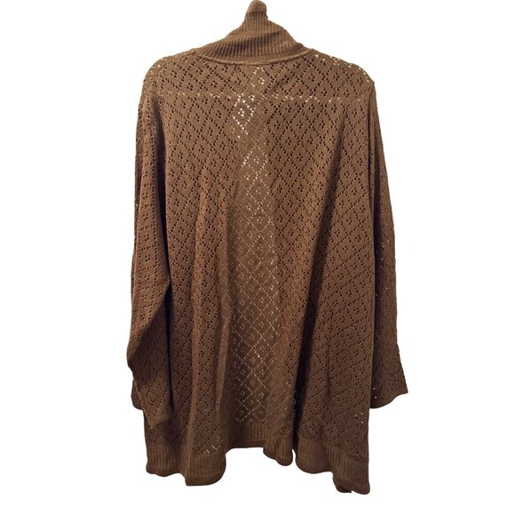 Brown Bliss Womens Open Knit Cardigan Sweater Sz 5X Acrylic cardigan. NWT - Picture 12 of 12